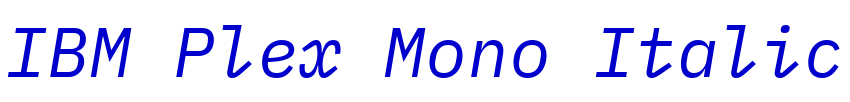 IBM Plex Mono Italic police de caractère
